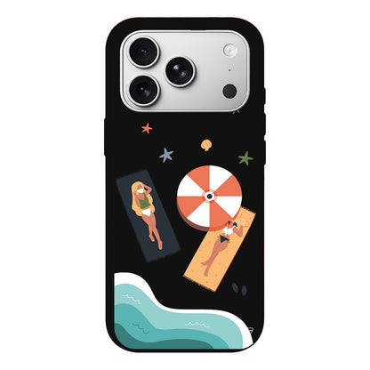 Plaj Keyfi Lansman Model İçi Kadife Silikon Telefon Kılıfı