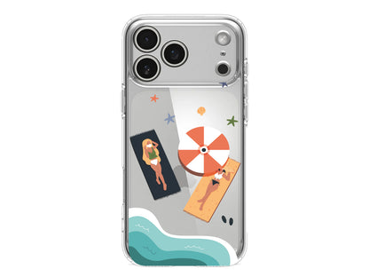 Plaj Keyfi Lansman Model İçi Kadife Silikon Telefon Kılıfı