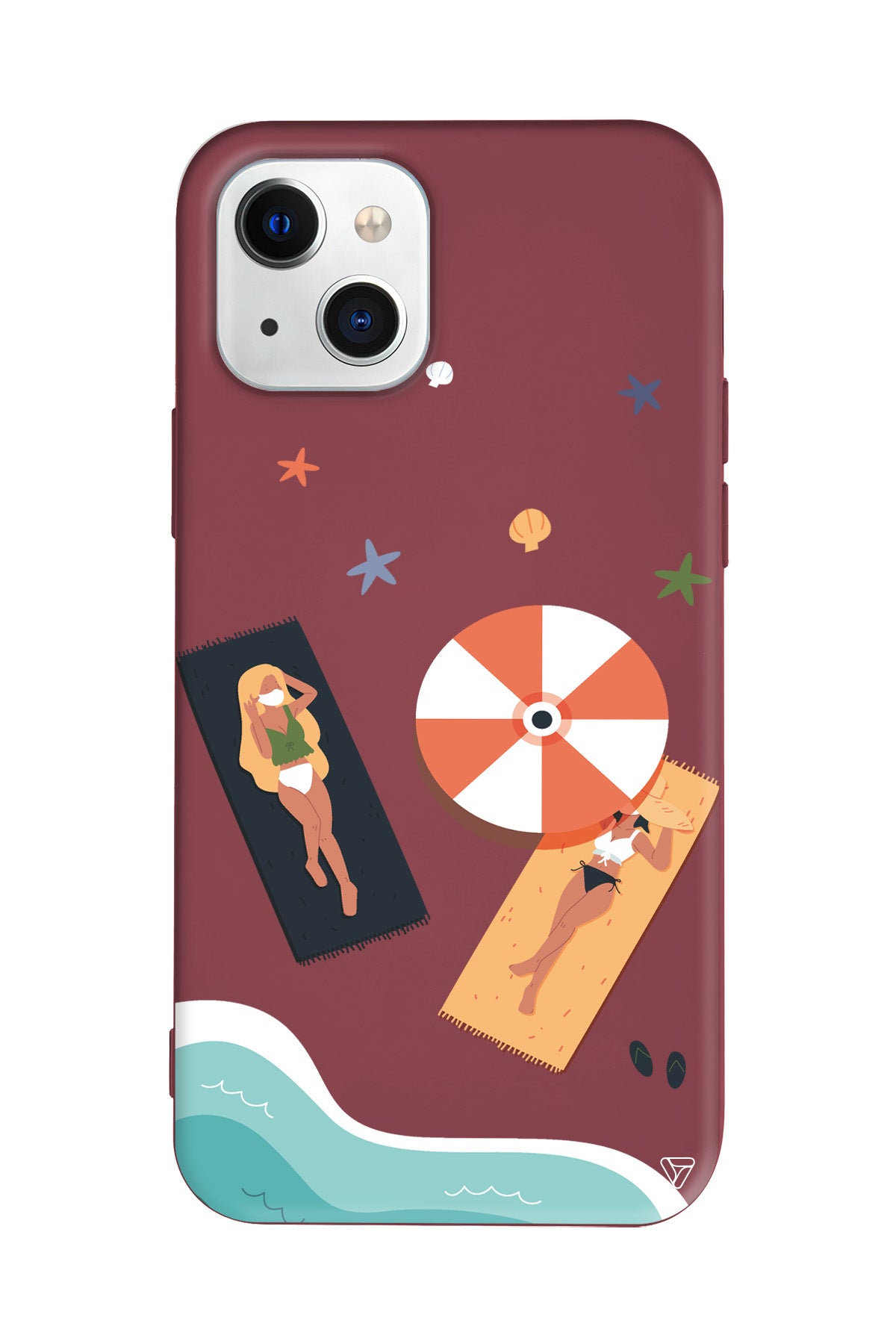 Plaj Keyfi Lansman Model İçi Kadife Silikon Telefon Kılıfı