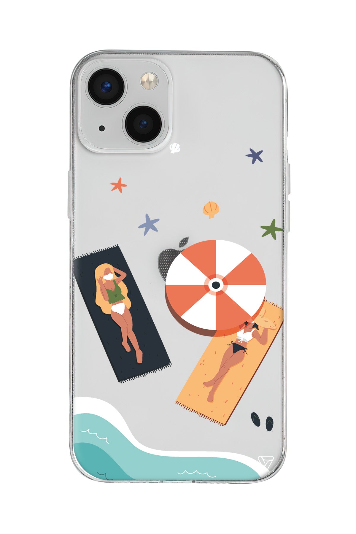 Plaj Keyfi Lansman Model İçi Kadife Silikon Telefon Kılıfı