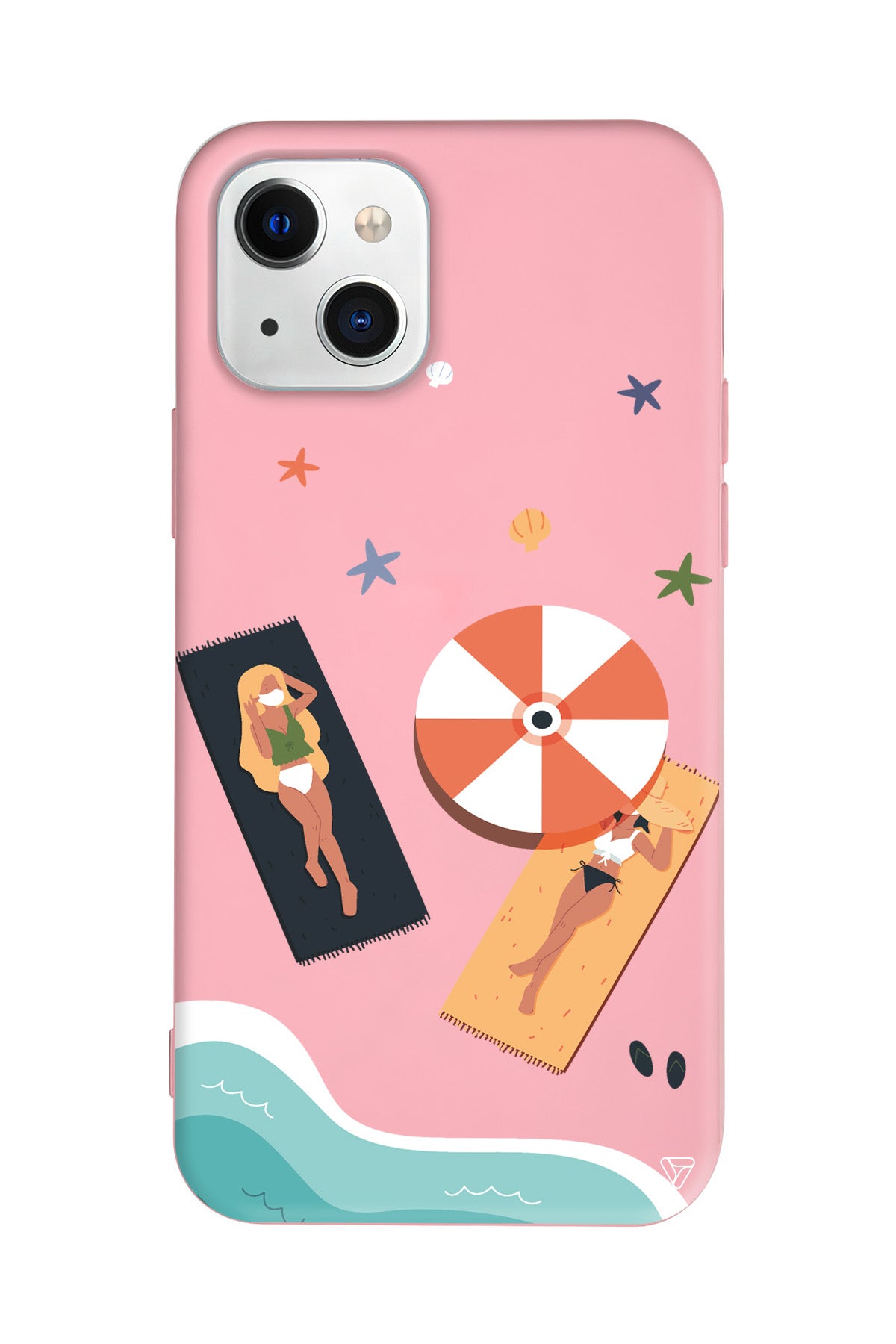 Plaj Keyfi Lansman Model İçi Kadife Silikon Telefon Kılıfı