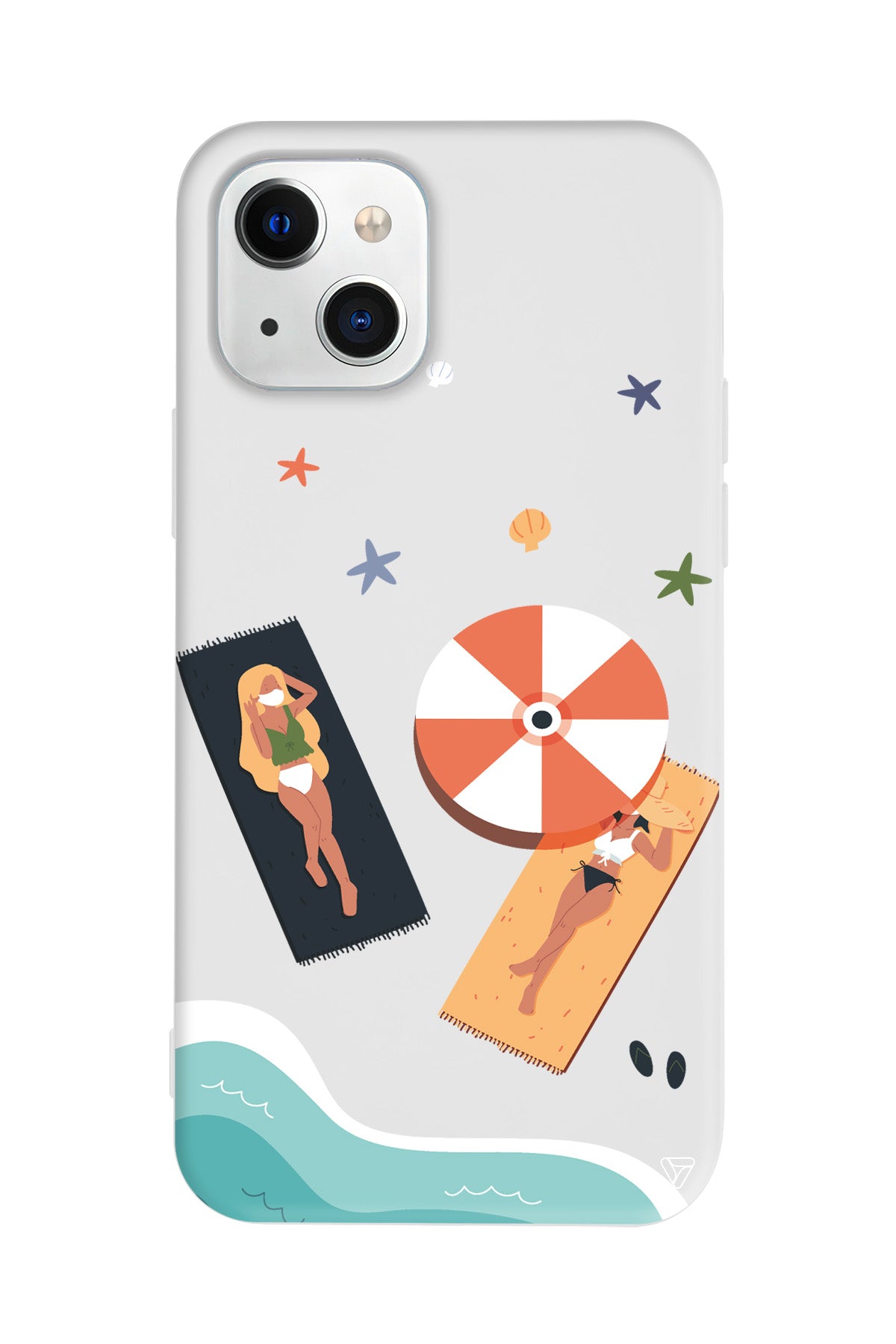 Plaj Keyfi Lansman Model İçi Kadife Silikon Telefon Kılıfı