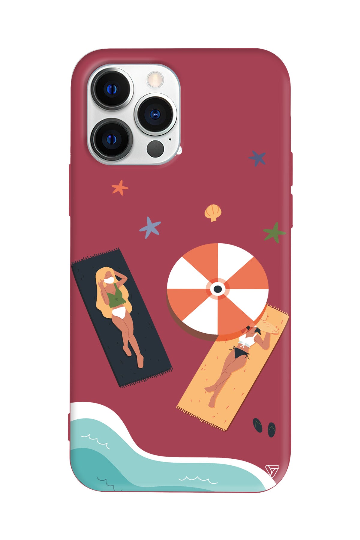 Plaj Keyfi Lansman Model İçi Kadife Silikon Telefon Kılıfı