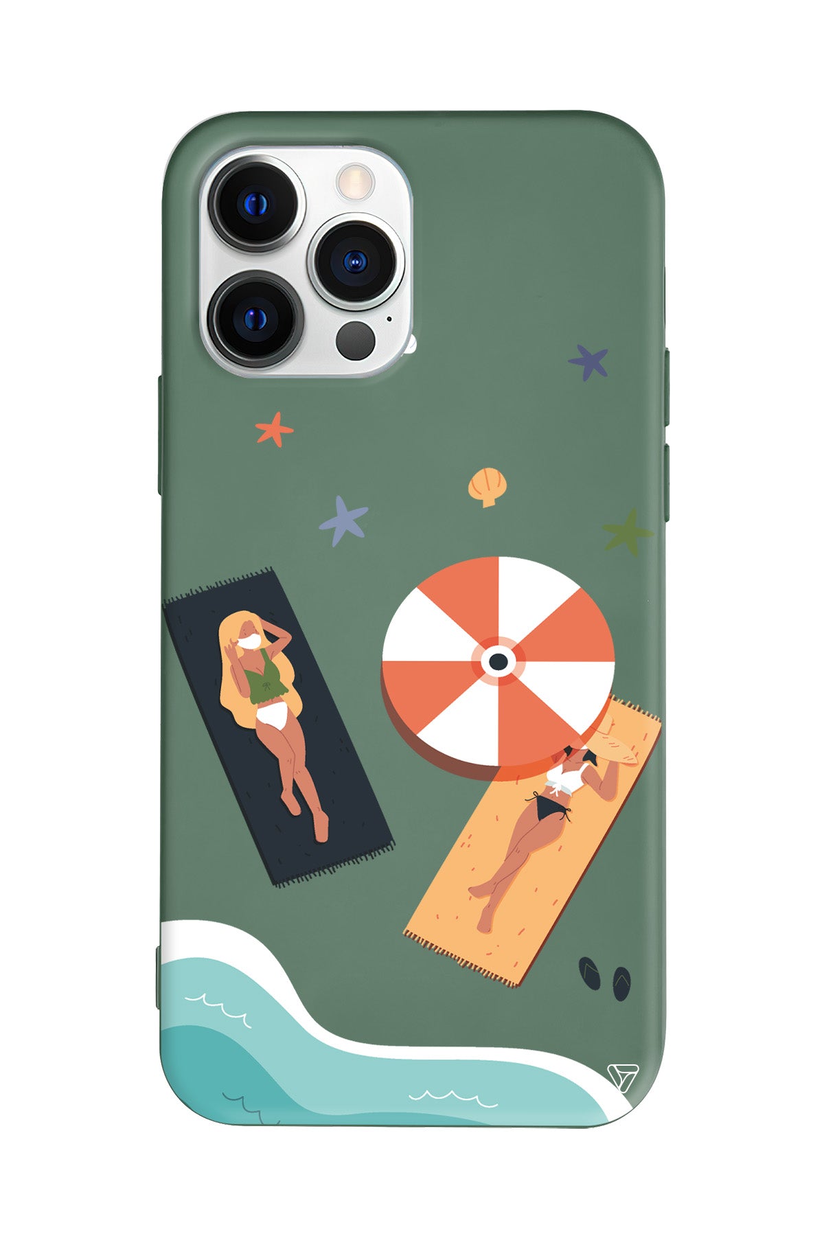 Plaj Keyfi Lansman Model İçi Kadife Silikon Telefon Kılıfı