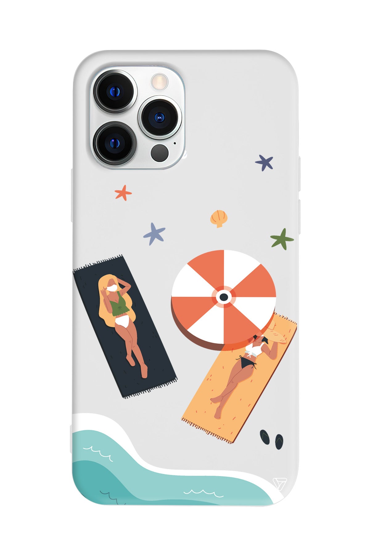 Plaj Keyfi Lansman Model İçi Kadife Silikon Telefon Kılıfı