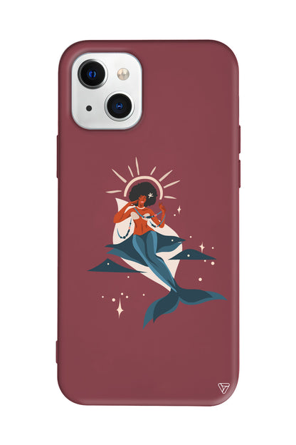 Deniz Kızı Lansman Model İçi Kadife Silikon Telefon Kılıfı