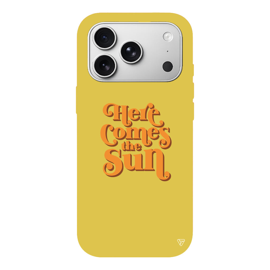 Comes the Sun Lansman Model İçi Kadife Silikon Telefon Kılıfı