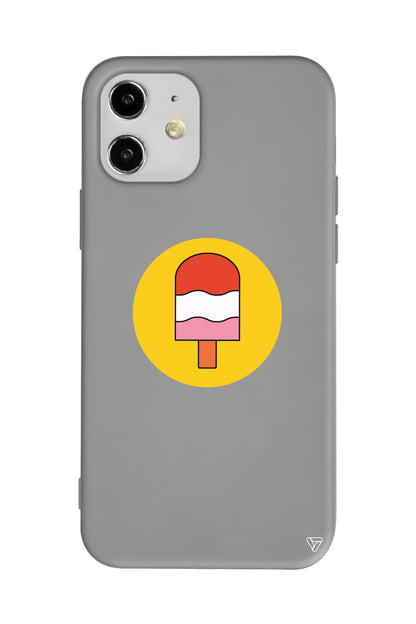 Ice Cream Lansman Model İçi Kadife Silikon Telefon Kılıfı