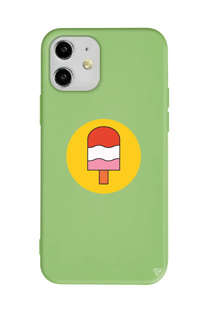 Ice Cream Lansman Model İçi Kadife Silikon Telefon Kılıfı