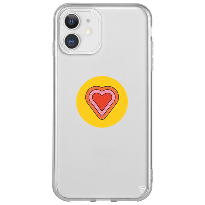 Kalp Lansman Model İçi Kadife Silikon Telefon Kılıfı