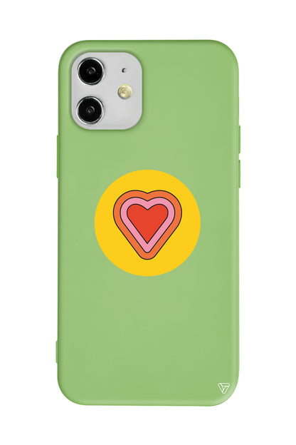 Kalp Lansman Model İçi Kadife Silikon Telefon Kılıfı