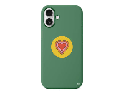 Kalp Lansman Model İçi Kadife Silikon Telefon Kılıfı