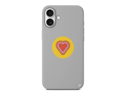 Kalp Lansman Model İçi Kadife Silikon Telefon Kılıfı