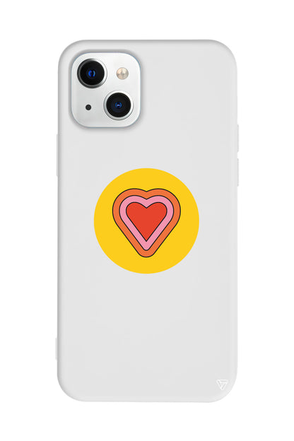 Kalp Lansman Model İçi Kadife Silikon Telefon Kılıfı