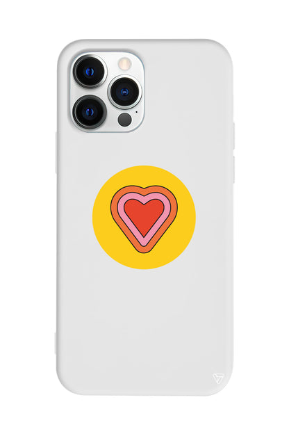 Kalp Lansman Model İçi Kadife Silikon Telefon Kılıfı