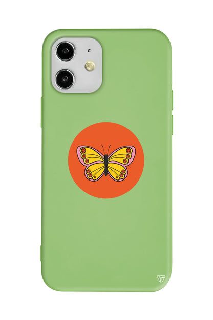 Kelebek Lansman Model İçi Kadife Silikon Telefon Kılıfı