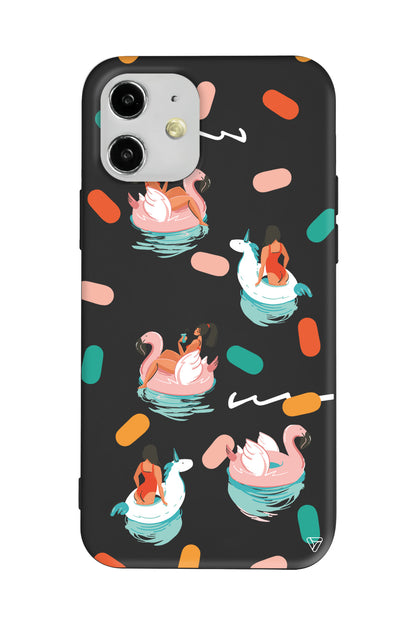 Pool Chill Lansman Model İçi Kadife Silikon Telefon Kılıfı