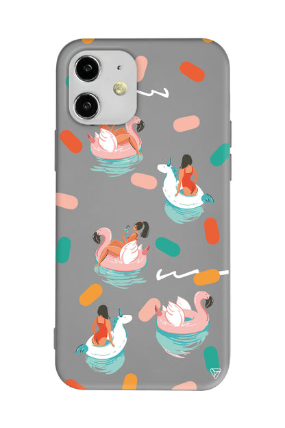 Pool Chill Lansman Model İçi Kadife Silikon Telefon Kılıfı