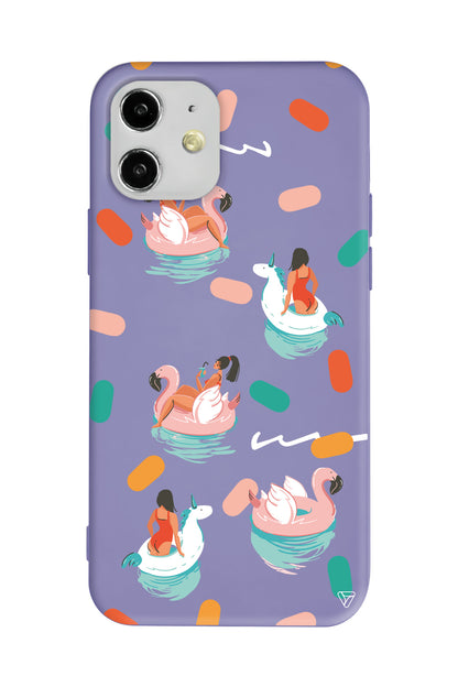 Pool Chill Lansman Model İçi Kadife Silikon Telefon Kılıfı