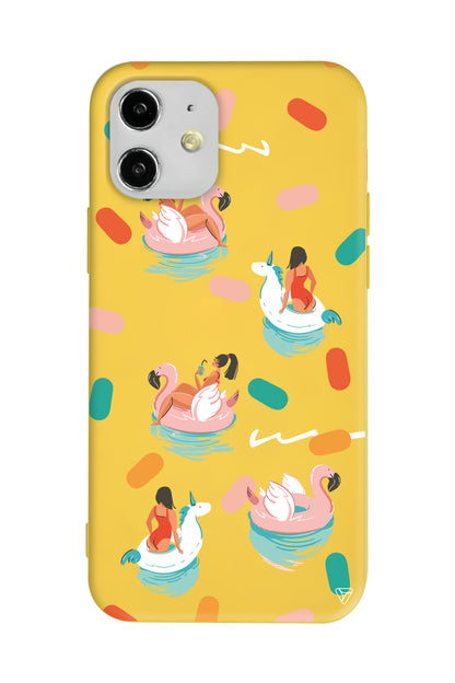 Pool Chill Lansman Model İçi Kadife Silikon Telefon Kılıfı