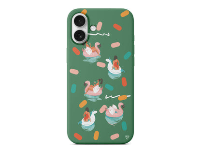 Pool Chill Lansman Model İçi Kadife Silikon Telefon Kılıfı