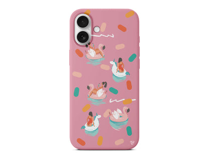 Pool Chill Lansman Model İçi Kadife Silikon Telefon Kılıfı