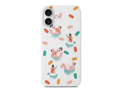 Pool Chill Lansman Model İçi Kadife Silikon Telefon Kılıfı