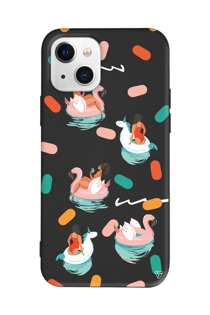 Pool Chill Lansman Model İçi Kadife Silikon Telefon Kılıfı – Plus Serisine Özel