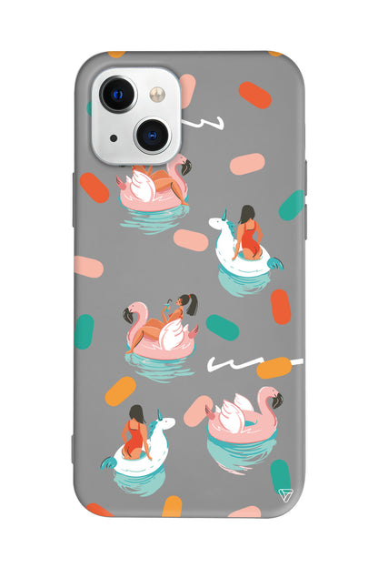 Pool Chill Lansman Model İçi Kadife Silikon Telefon Kılıfı