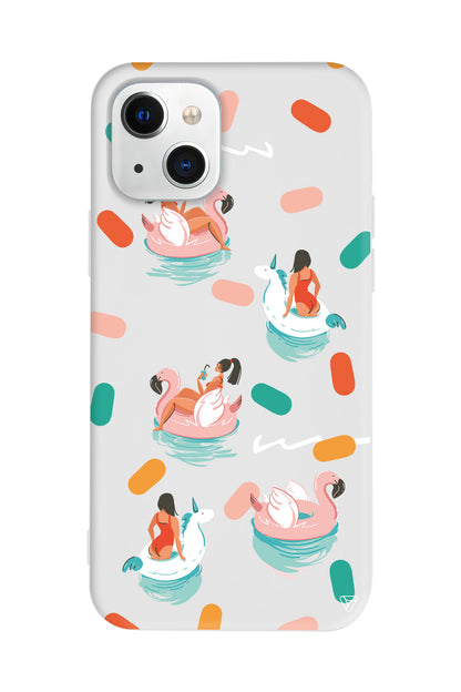 Pool Chill Lansman Model İçi Kadife Silikon Telefon Kılıfı