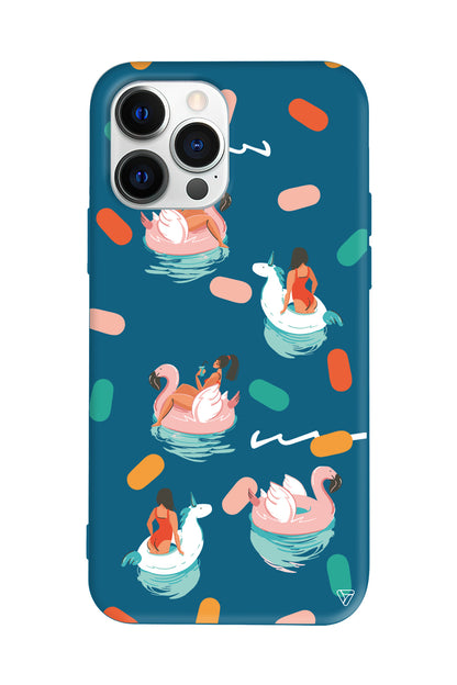 Pool Chill Lansman Model İçi Kadife Silikon Telefon Kılıfı