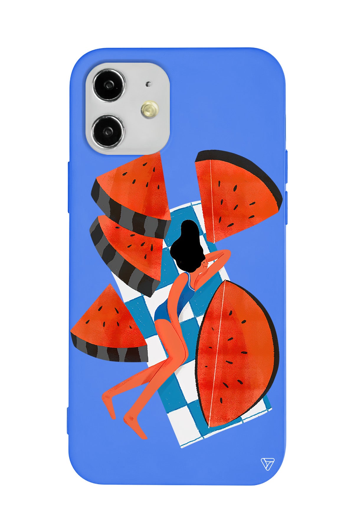 Karpuz Dilimleri ve Kız Lansman Model İçi Kadife Silikon Telefon Kılıfı