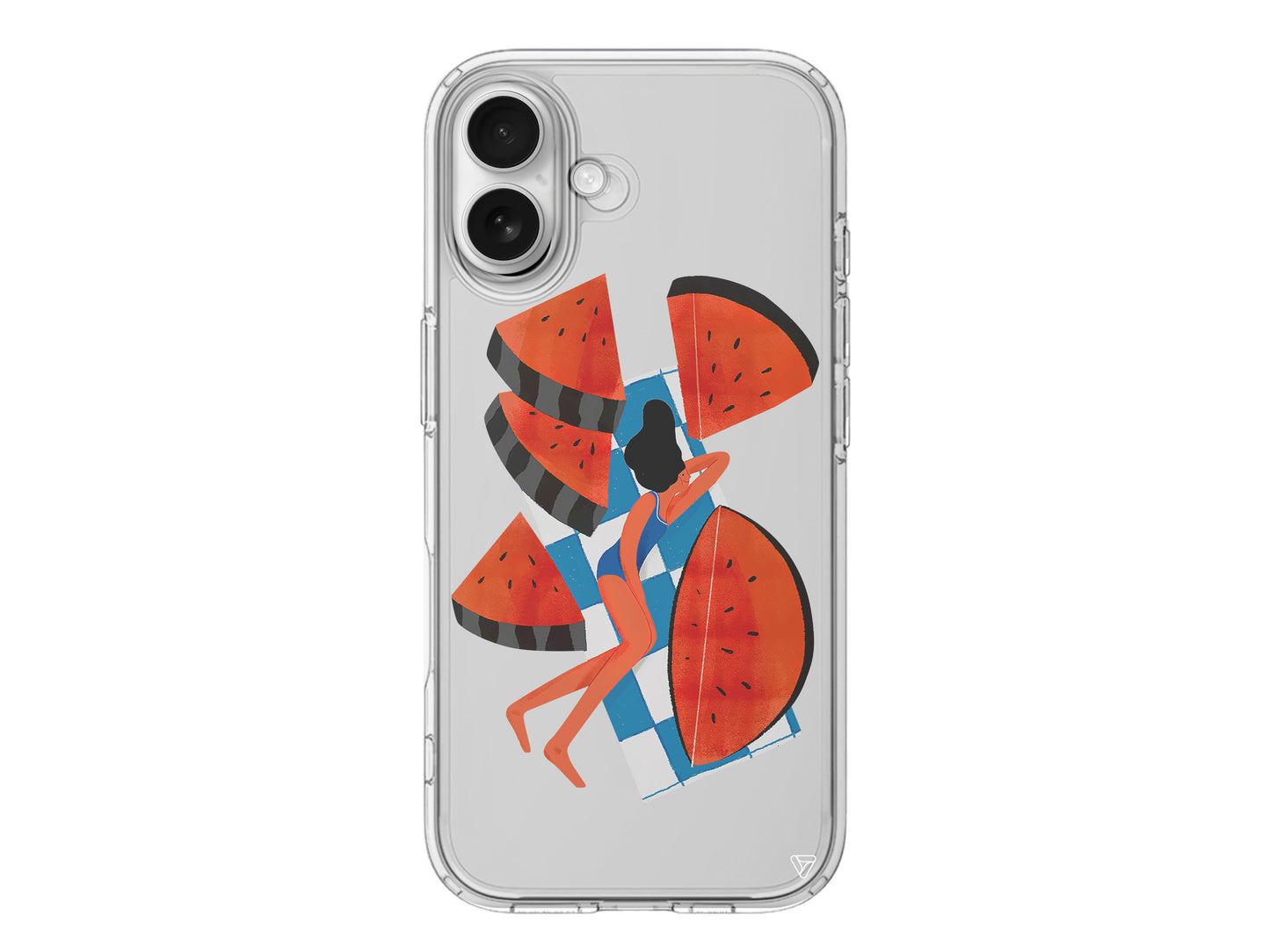 Karpuz Dilimleri ve Kız Lansman Model İçi Kadife Silikon Telefon Kılıfı