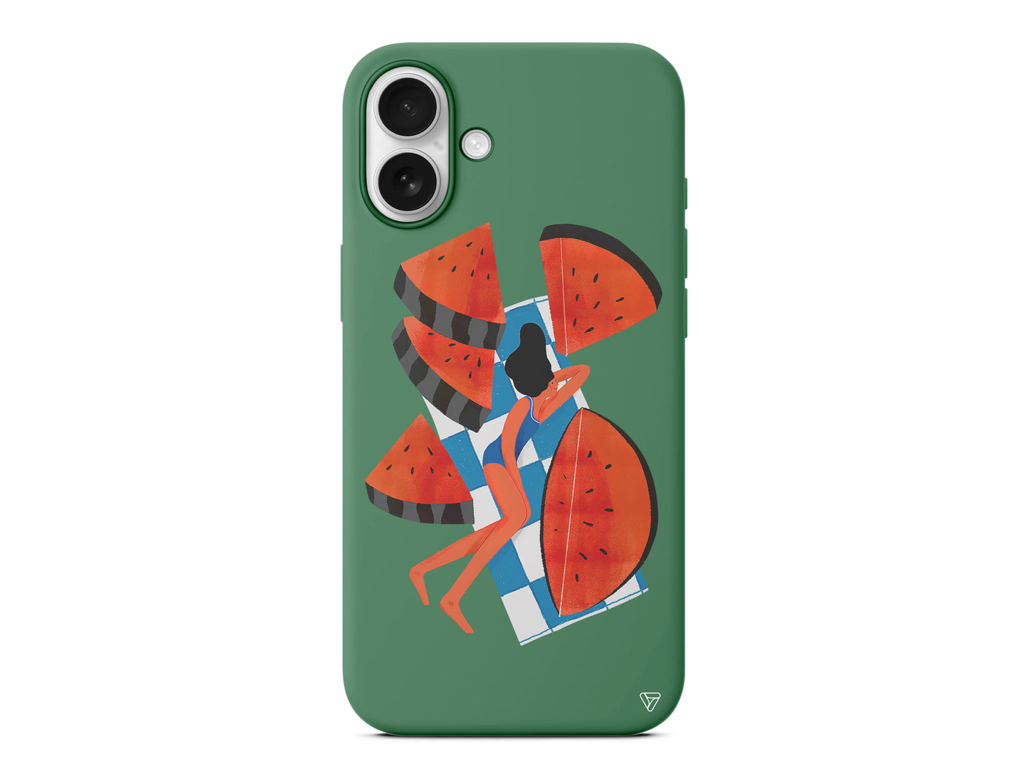 Karpuz Dilimleri ve Kız Lansman Model İçi Kadife Silikon Telefon Kılıfı