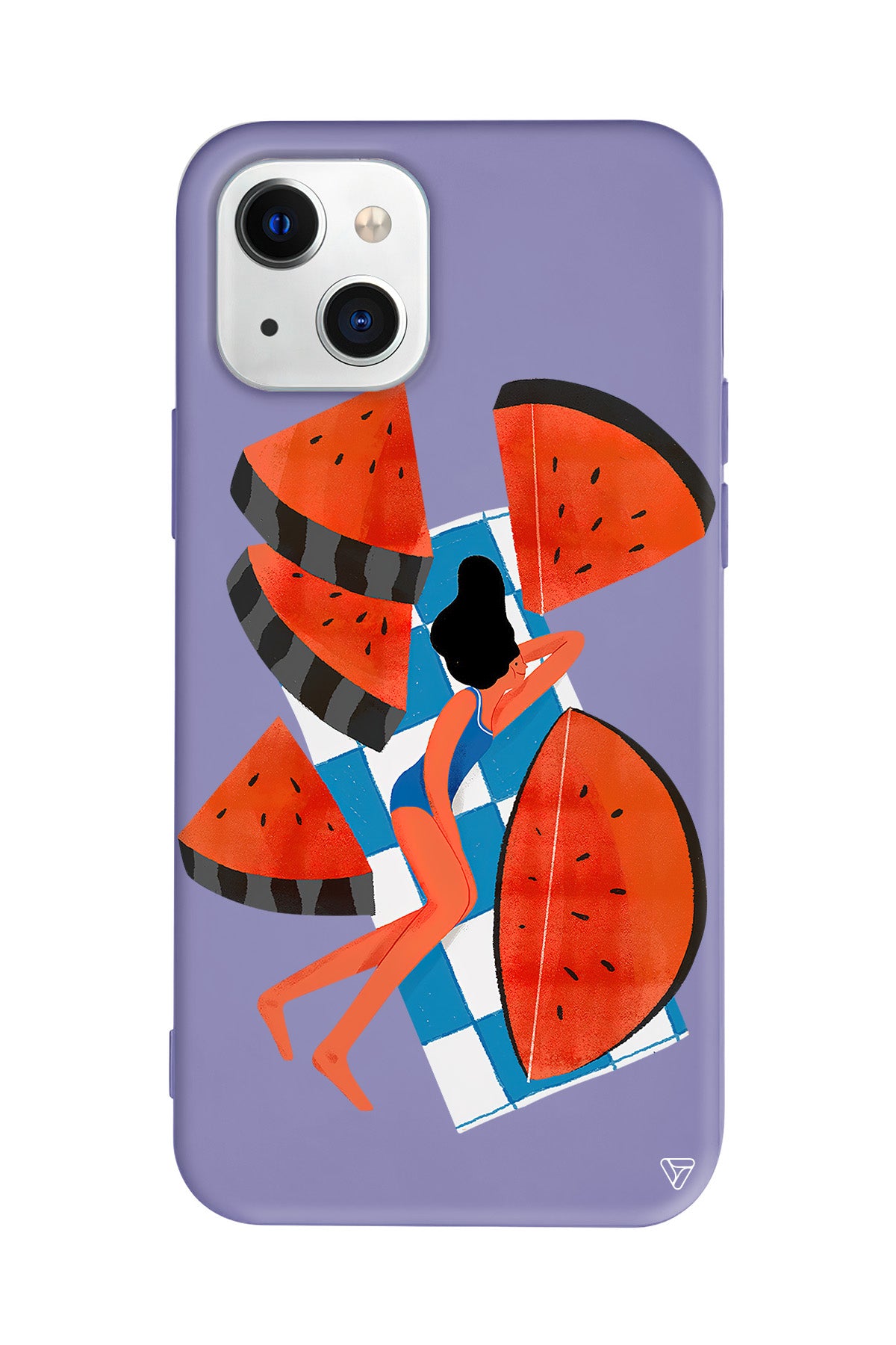 Karpuz Dilimleri ve Kız Lansman Model İçi Kadife Silikon Telefon Kılıfı