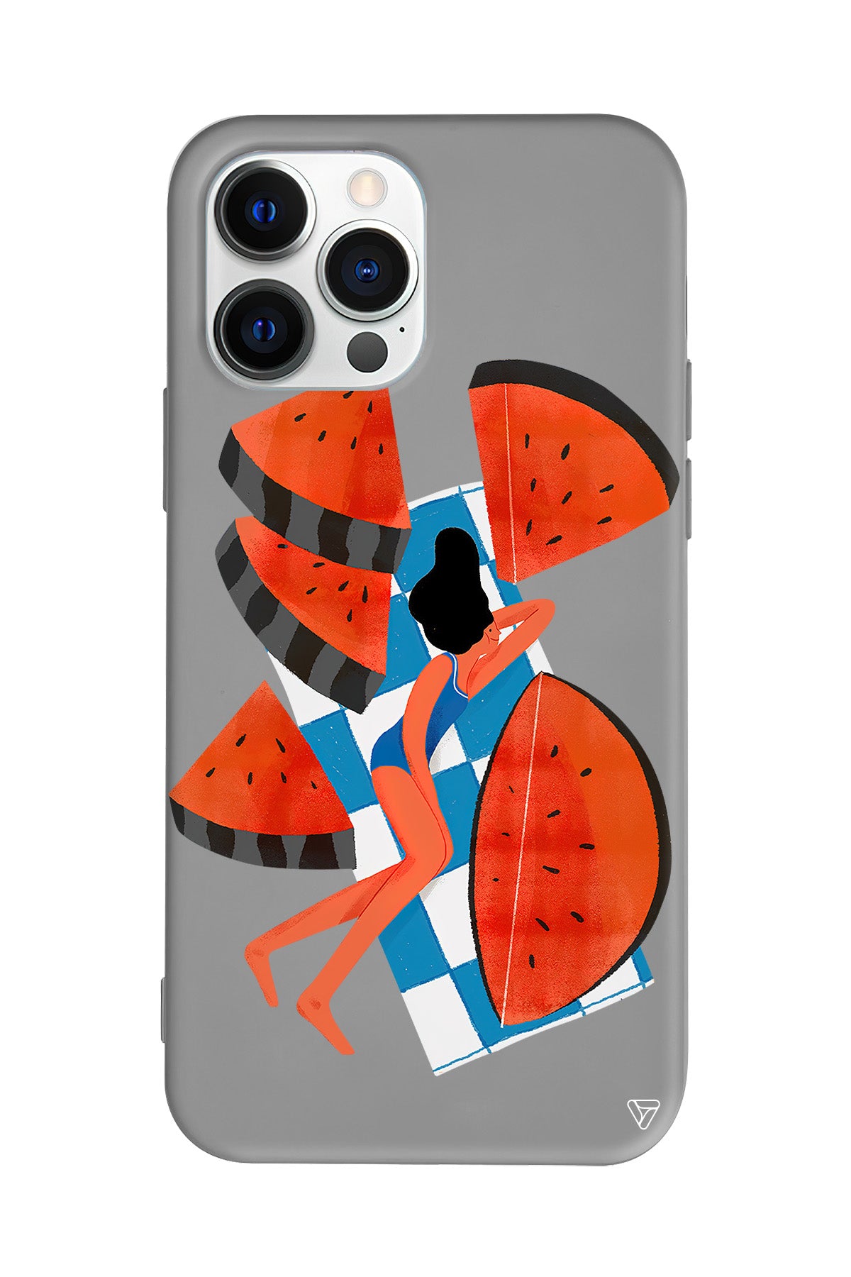 Karpuz Dilimleri ve Kız Lansman Model İçi Kadife Silikon Telefon Kılıfı