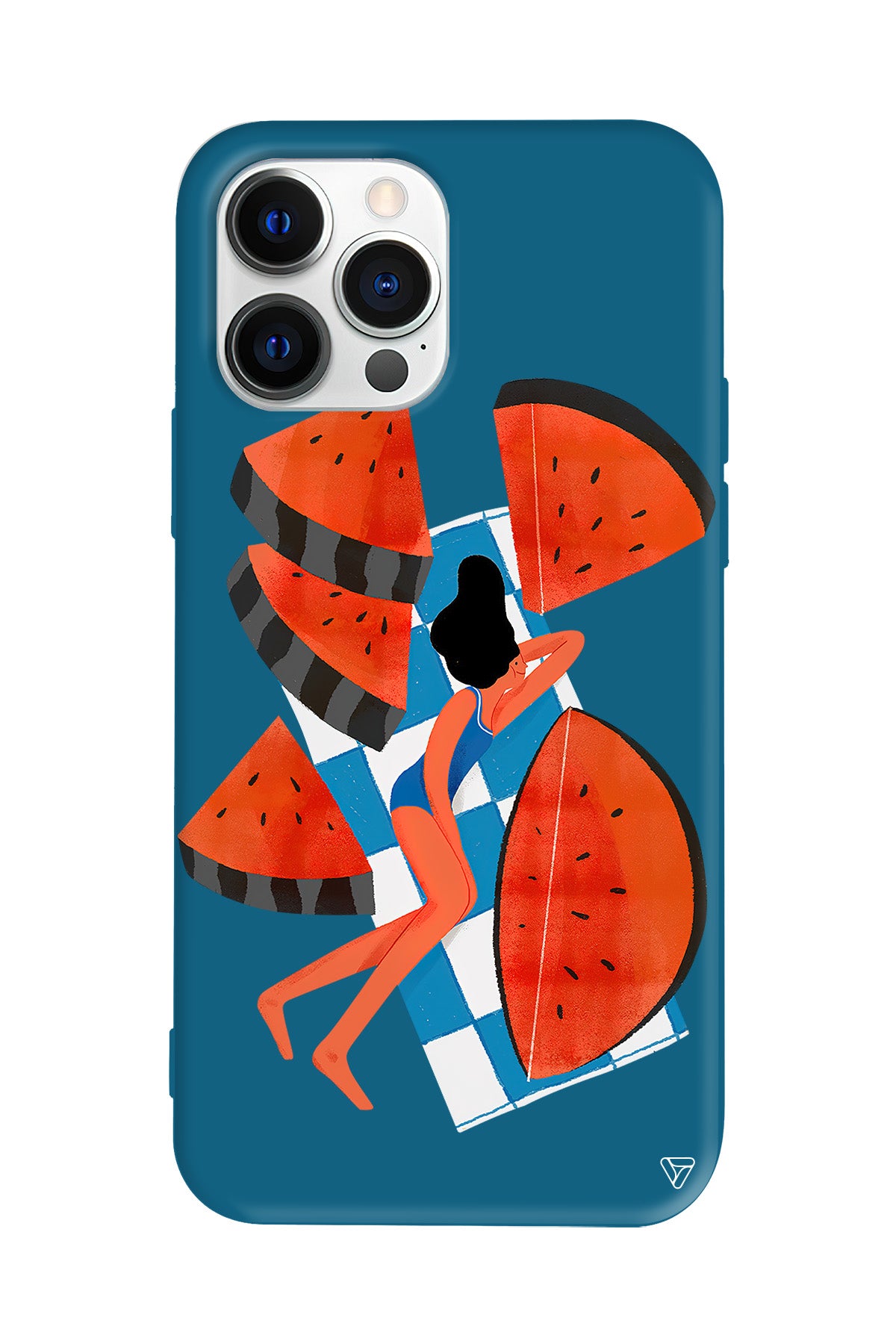 Karpuz Dilimleri ve Kız Lansman Model İçi Kadife Silikon Telefon Kılıfı