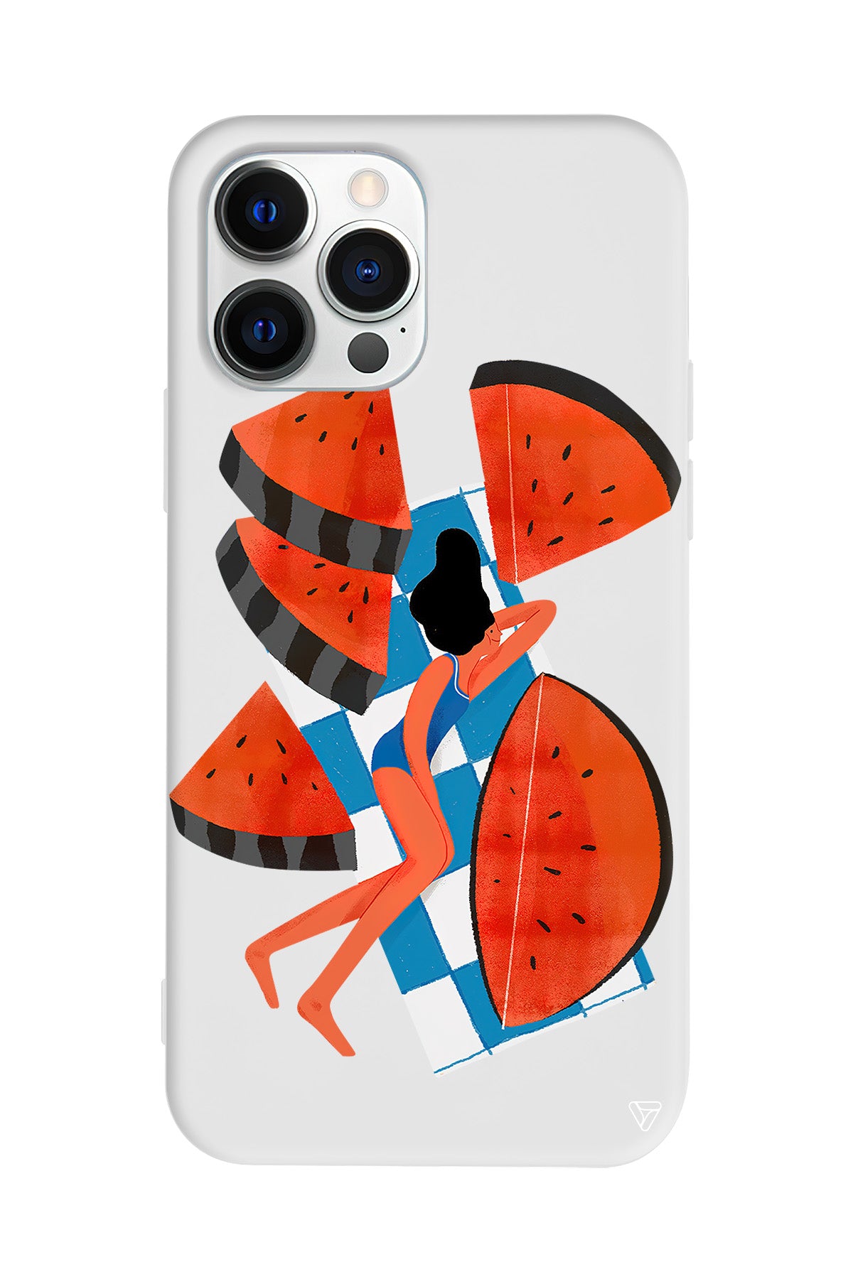 Karpuz Dilimleri ve Kız Lansman Model İçi Kadife Silikon Telefon Kılıfı