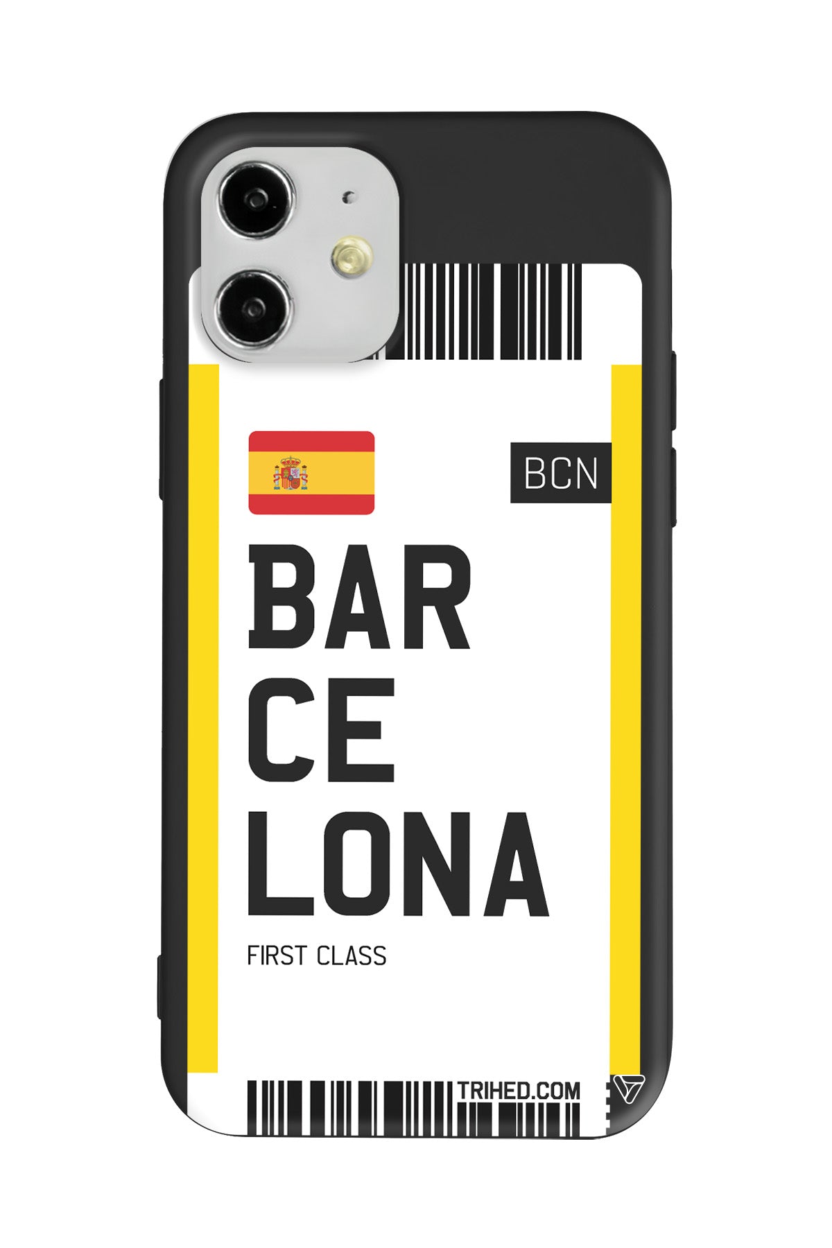 Barcelona Bileti Lansman Model İçi Kadife Silikon Telefon Kılıfı