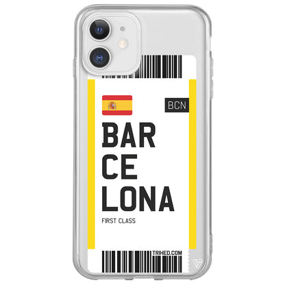 Barcelona Bileti Lansman Model İçi Kadife Silikon Telefon Kılıfı