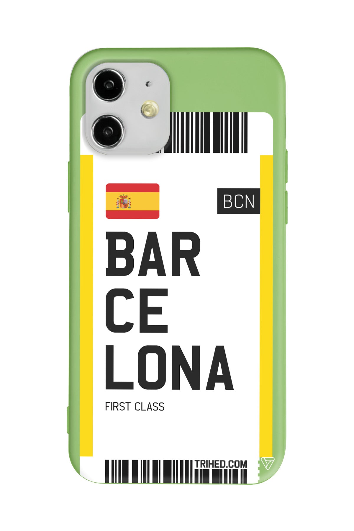 Barcelona Bileti Lansman Model İçi Kadife Silikon Telefon Kılıfı