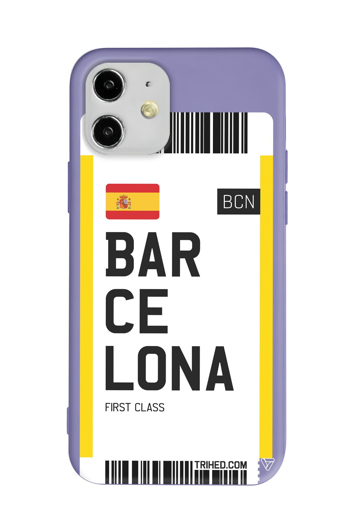 Barcelona Bileti Lansman Model İçi Kadife Silikon Telefon Kılıfı