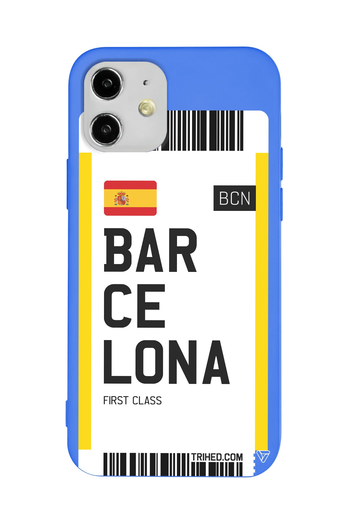 Barcelona Bileti Lansman Model İçi Kadife Silikon Telefon Kılıfı