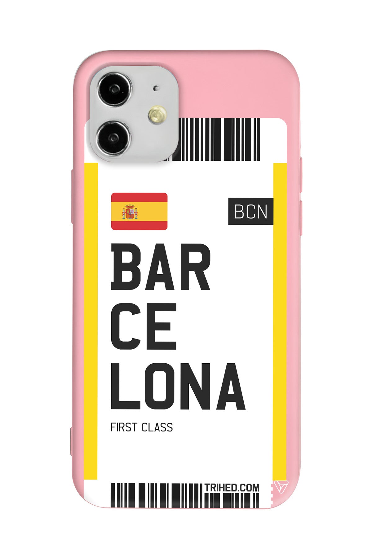 Barcelona Bileti Lansman Model İçi Kadife Silikon Telefon Kılıfı