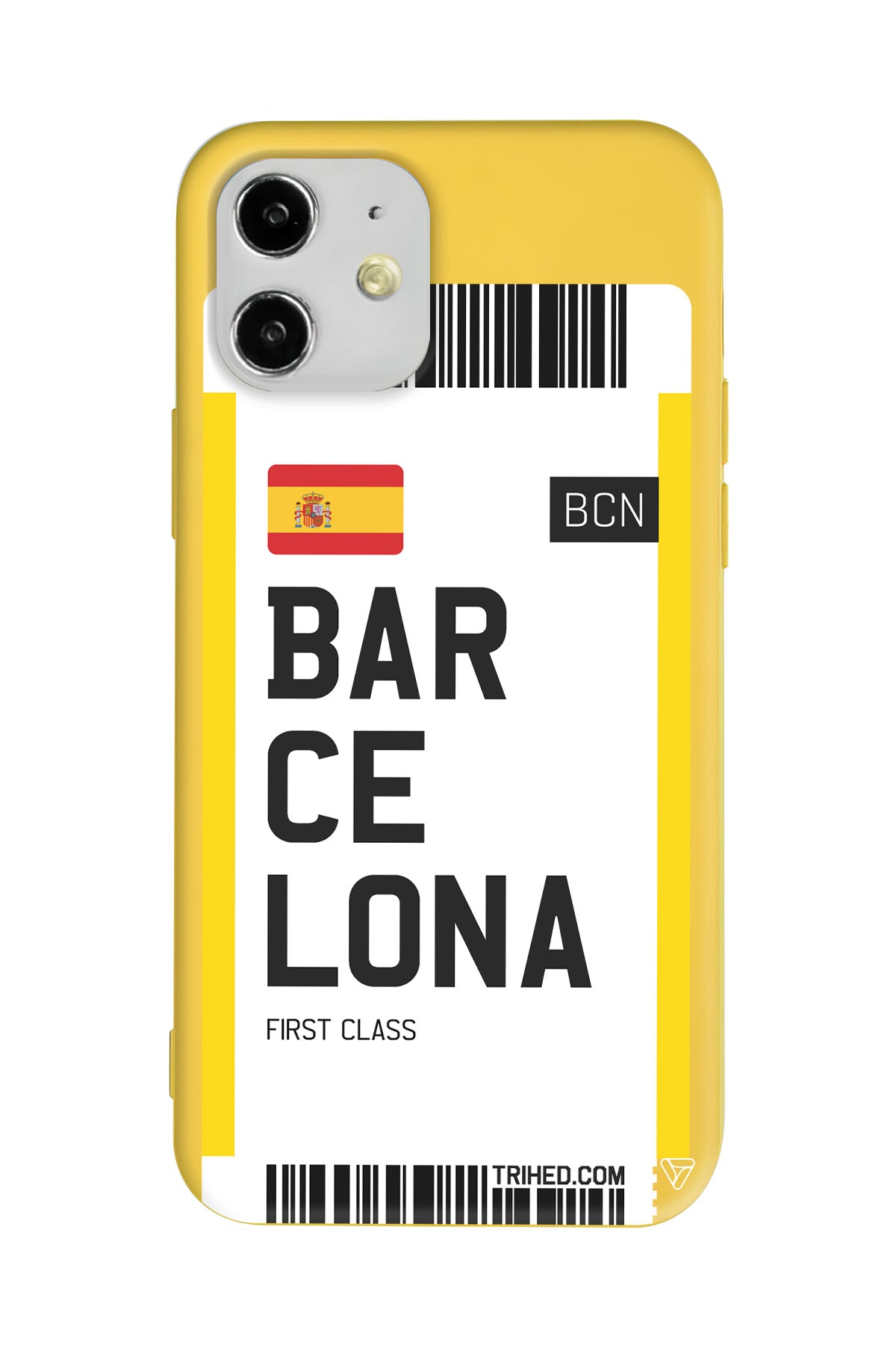 Barcelona Bileti Lansman Model İçi Kadife Silikon Telefon Kılıfı