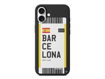 Barcelona Bileti Lansman Model İçi Kadife Silikon Telefon Kılıfı