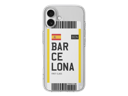 Barcelona Bileti Lansman Model İçi Kadife Silikon Telefon Kılıfı