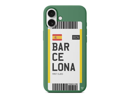 Barcelona Bileti Lansman Model İçi Kadife Silikon Telefon Kılıfı – Plus Serisine Özel