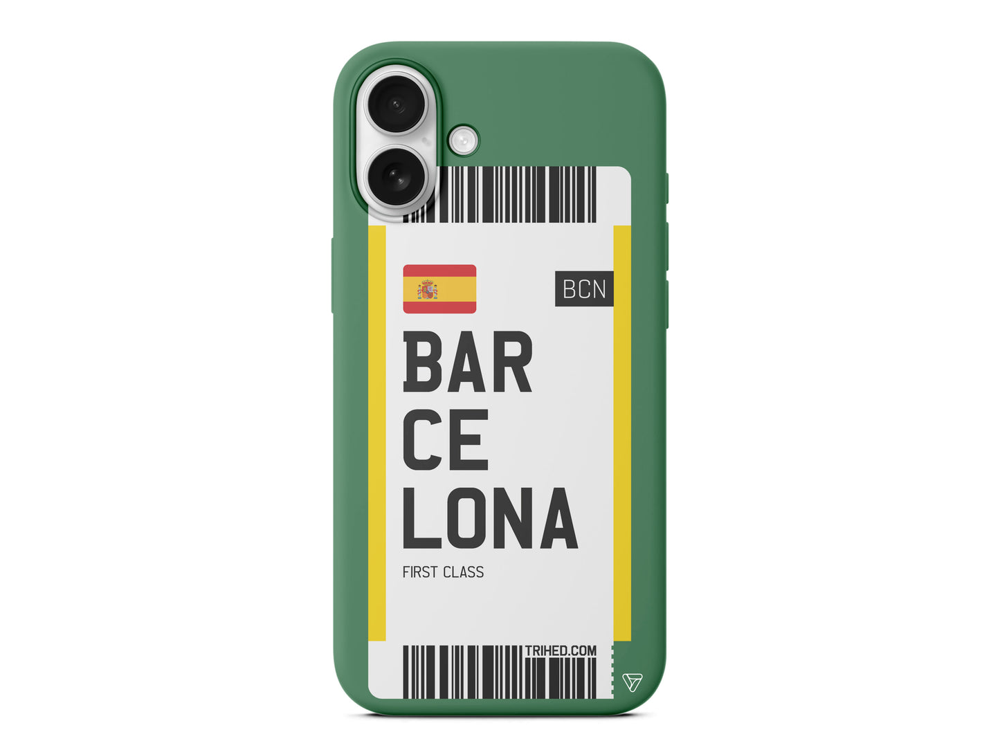 Barcelona Bileti Lansman Model İçi Kadife Silikon Telefon Kılıfı