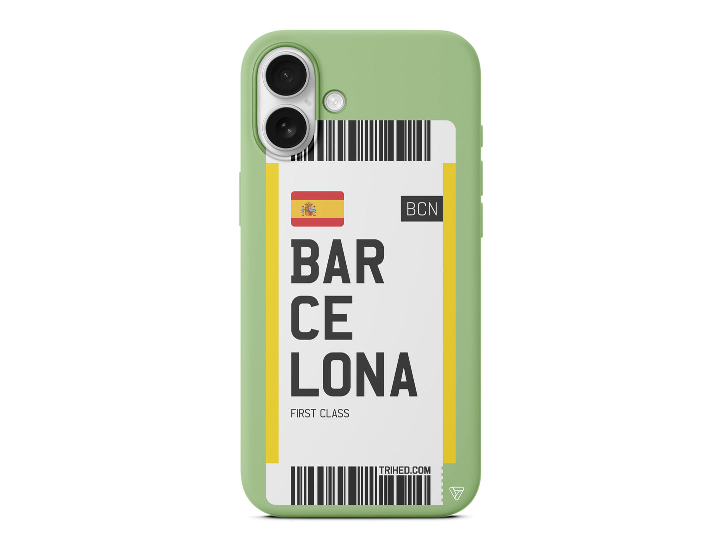 Barcelona Bileti Lansman Model İçi Kadife Silikon Telefon Kılıfı